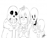 Printable undertale collab by gloriapainthtf  coloring pages